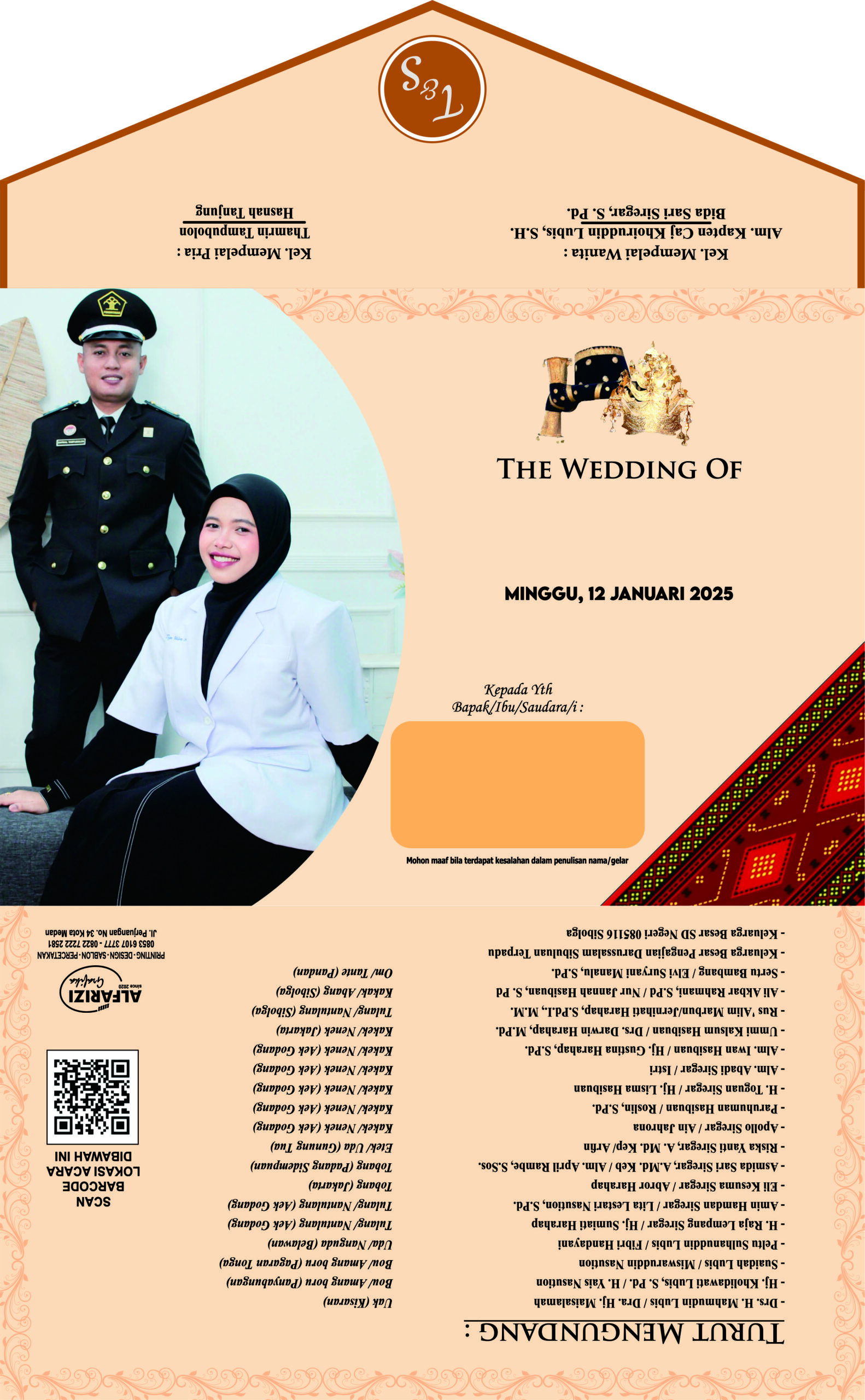 UNDANGAN MANDAILING TIYA DAN SAPRIAL BU BIDA DEPAN